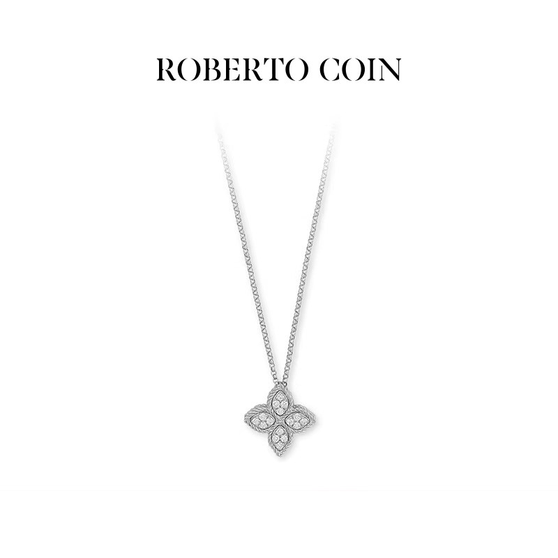 ROBERTO COIN/珂瑛 PRINCESS FLOWER中号钻石项链