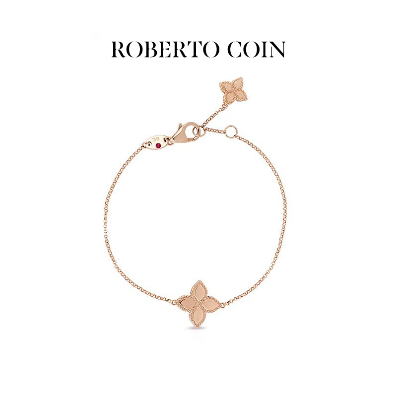 ROBERTO COIN/珂瑛PRINCESS FLOWER 玫瑰金手链