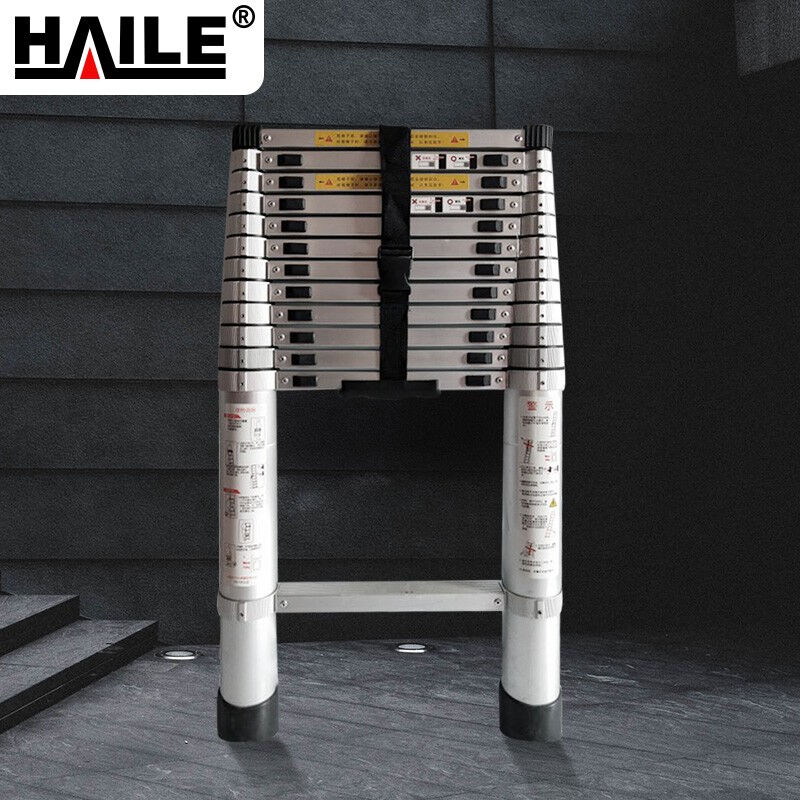 海乐（Haile）全铝合金竹节梯子ZJ-3.8A适合严寒地区伸缩直梯3.8