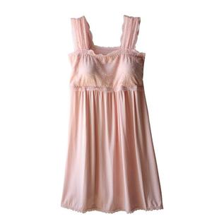modal sleeveless nightdress lace bra vest mid-length