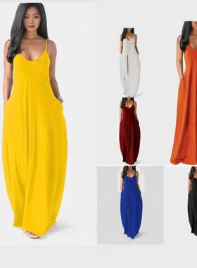 sexy size skirt womens color V long solid Plus deep