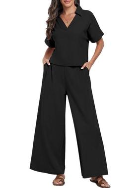 cotton sleeveless blend wide piece outfit pices waist +high