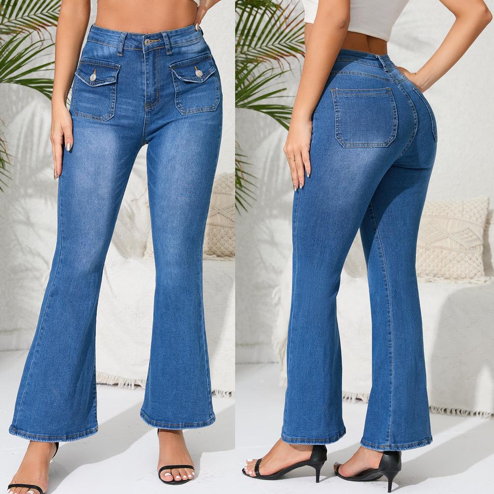 Stretch jeans for women cat whisker style monkey style