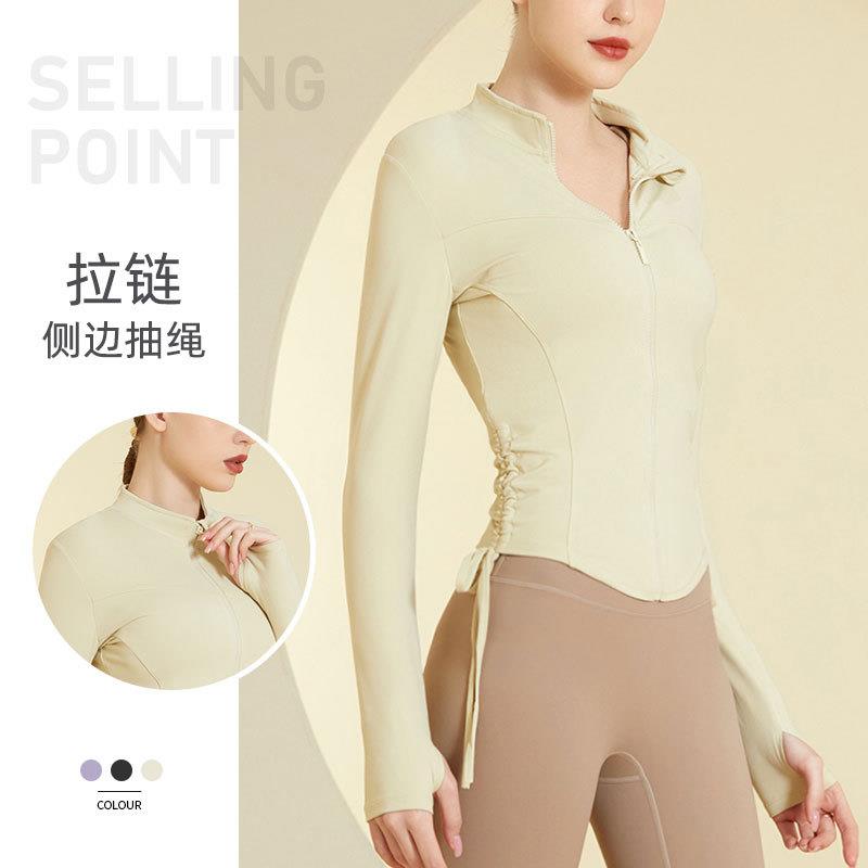 women sleeve cardigan jacket top collar outdoor slim zipper