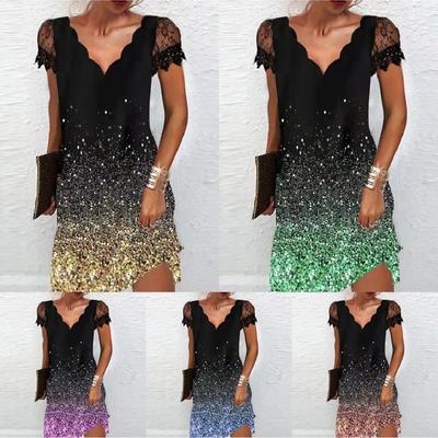 dresses spring for party neck black ladies sleeves dress