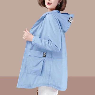 Mid-length sun protection clothing loose large size coat