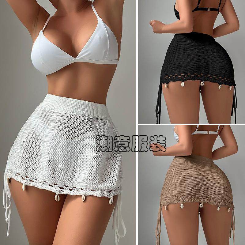 skirt beach protection sun holiday skirt hip snail shell