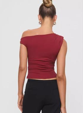 irregular neckless casaul slim sleeveless sexy tight color