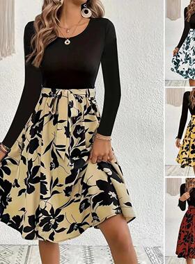 dress patchwork long black years - for dress children