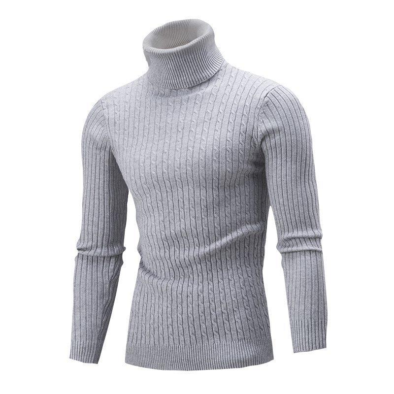 color shirt Turtleneck mens sweater slim sweater pullover