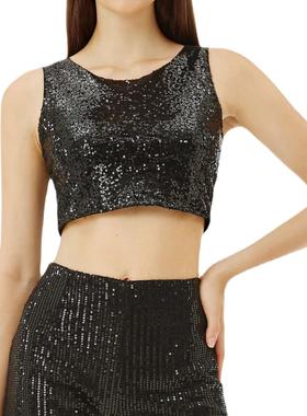 summer sequins mini skirt women ruched sexy high waist back