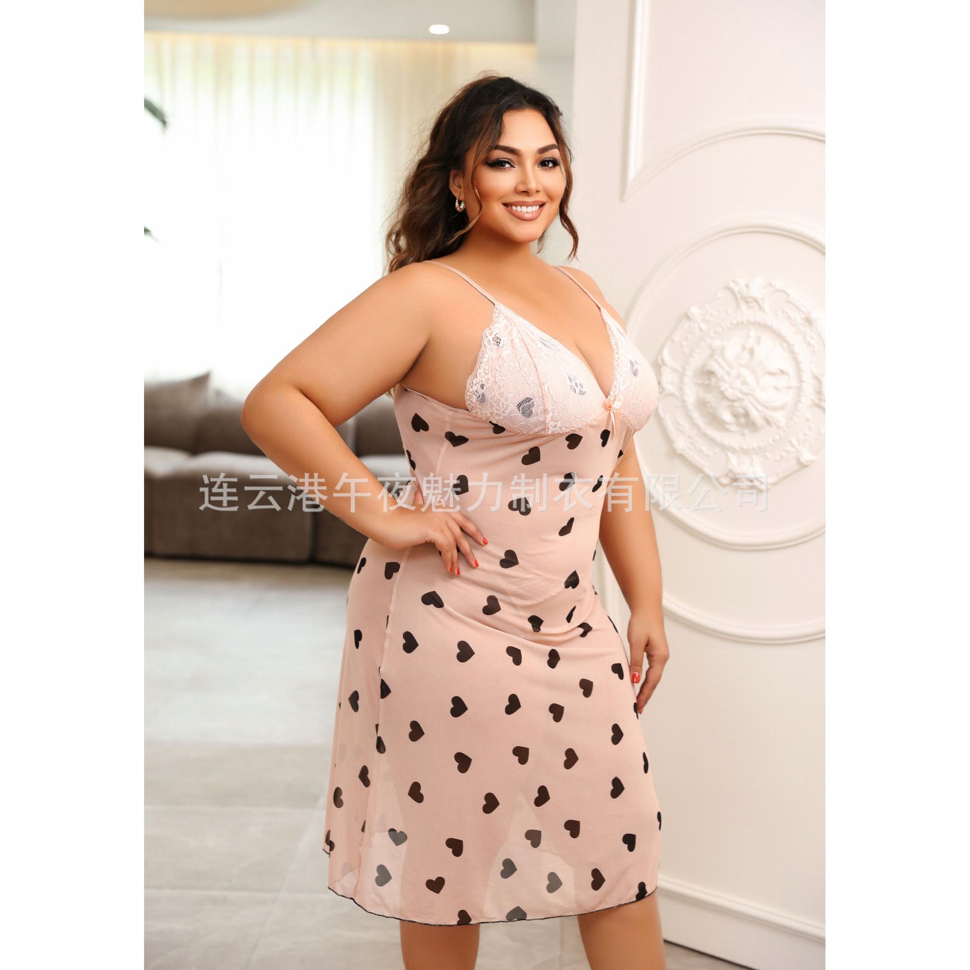 Plus Size Sexy Over-the-Knee Sexy Lingerie Suspender Dress