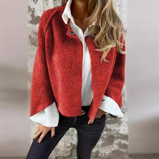 double short faced jacket Womens loose cashmere
