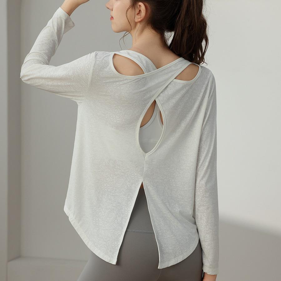 High-end Fitness Sports Up Cover Loose Women Tops Clothes