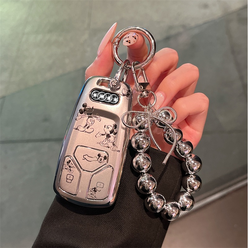 新奥迪a4l钥匙套q5l汽车保护壳25款a6l专用a3/a5/a7l/q7/a8高级扣