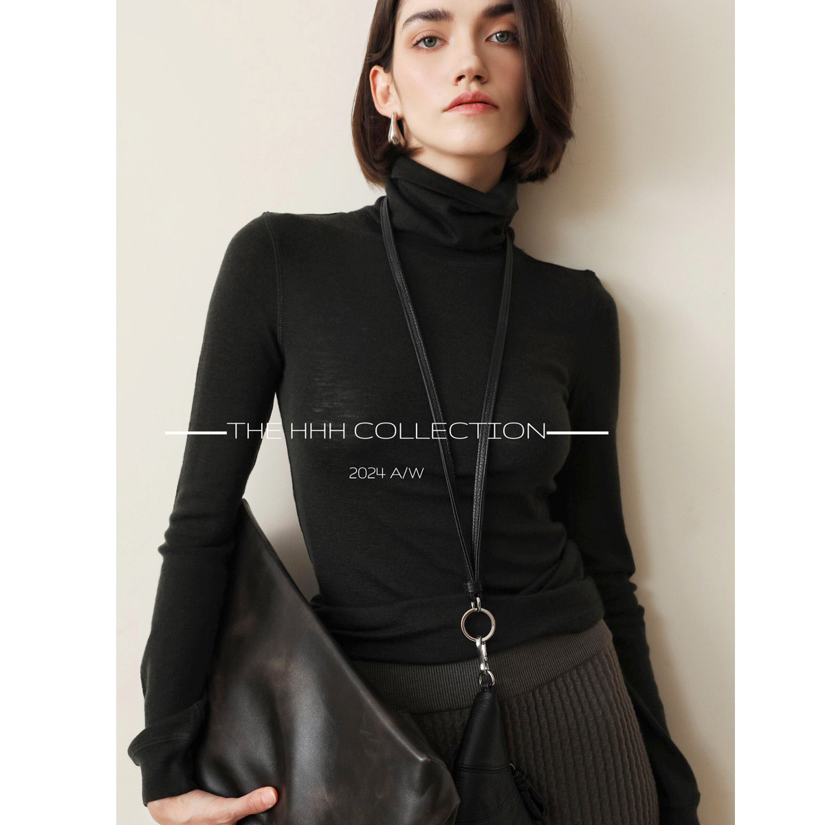 3HLADY 高密度温暖聚热 车缝双压线工艺 精纺羊毛堆堆领针织衫,女装/女士精品,毛针织衫,淘宝优惠券,粉丝福利购,淘宝优惠卷