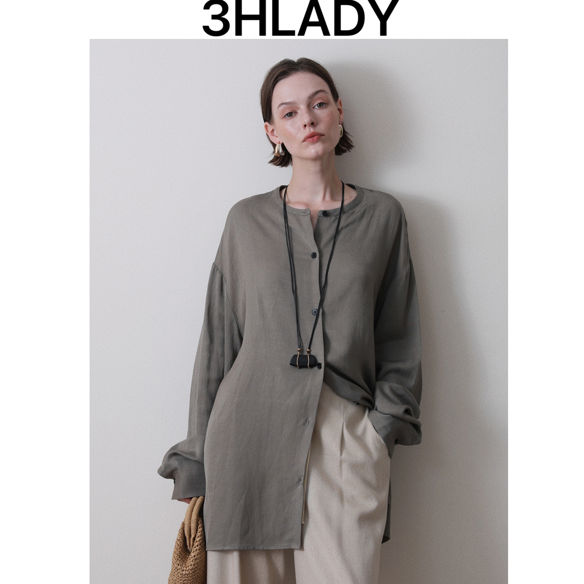 3HLADY | 25早秋 品味不基础 诧寂风 含亚麻宽松风格中长衬衣
