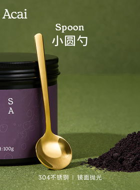 【So Acai周边】定制304不锈钢勺子西餐勺小圆勺汤勺家用食品级