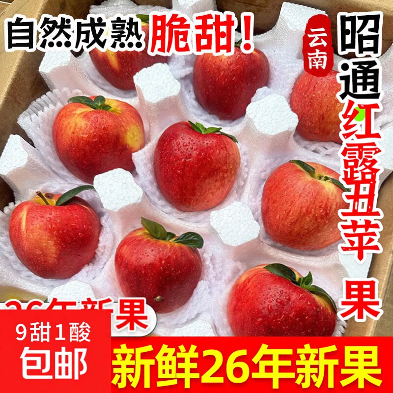 昭通高山冰糖心丑苹果5斤脆甜