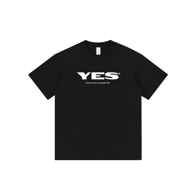 YES还是NO小众字母印花美式