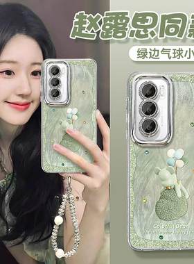 气球小熊适用OPPOReno12手机壳11闪粉镜头10羽纱纹9保护套pro+硅胶findx7全包6防5摔1+12女11新款ace3超薄2