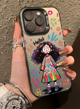 小女孩适用苹果16手机壳15/14保护iPhone13软套12硅胶11全包xr超薄Xs防摔pro男mini女max新plus款678卡通se