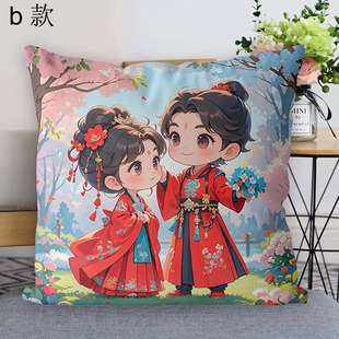 中式结婚喜庆十字绣自己绣抱枕2025新款diy卧室打发时间新婚礼物