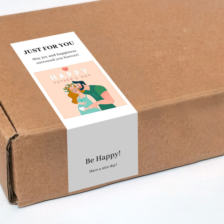 gytz5863父亲节通用迷你超大不干胶贴纸定制封口贴空白可手写