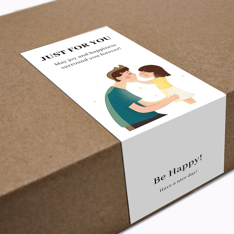 gytz5826父亲节通用迷你超大不干胶贴纸定制封口贴空白可手写