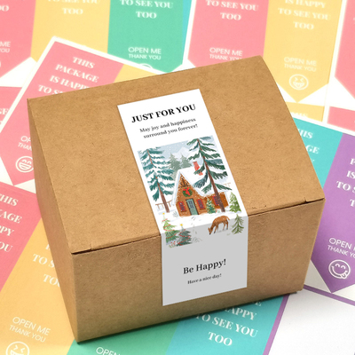 gytz3679跨境圣诞节通用迷你超大不干胶贴纸定制封口贴空白可手写