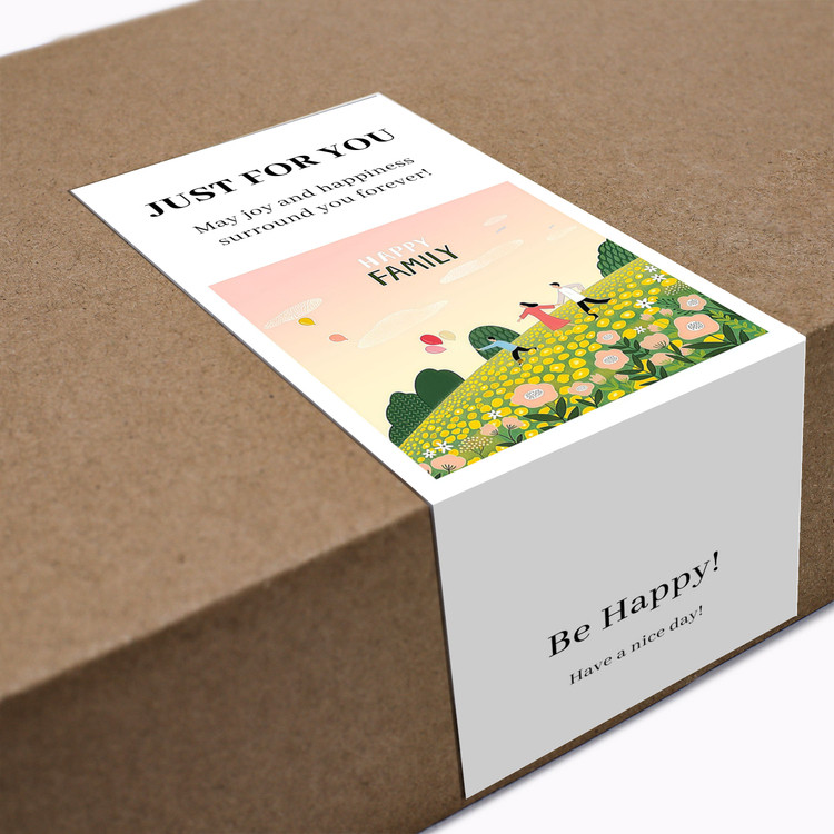 gytz5825父亲节通用迷你超大不干胶贴纸定制封口贴空白可手写