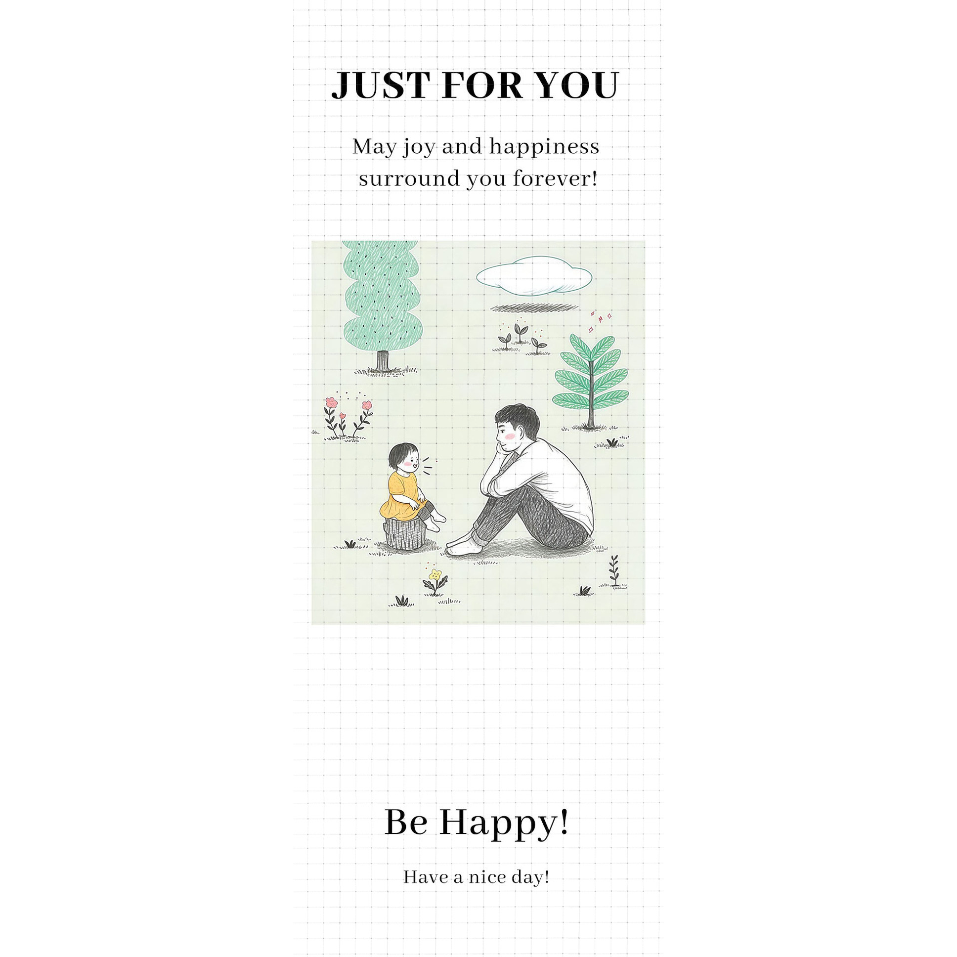 gytz5726父亲节通用迷你超大不干胶贴纸定制封口贴空白可手写