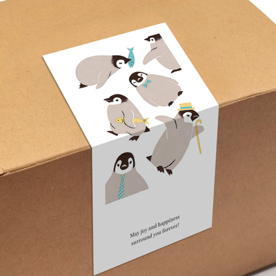 gytz3904跨境圣诞节通用迷你超大不干胶贴纸定制封口贴空白可手写