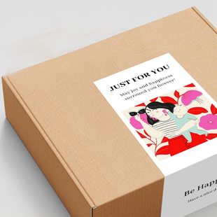 gytz5543母亲节通用迷你超大不干胶贴纸定制封口贴空白可手写包装