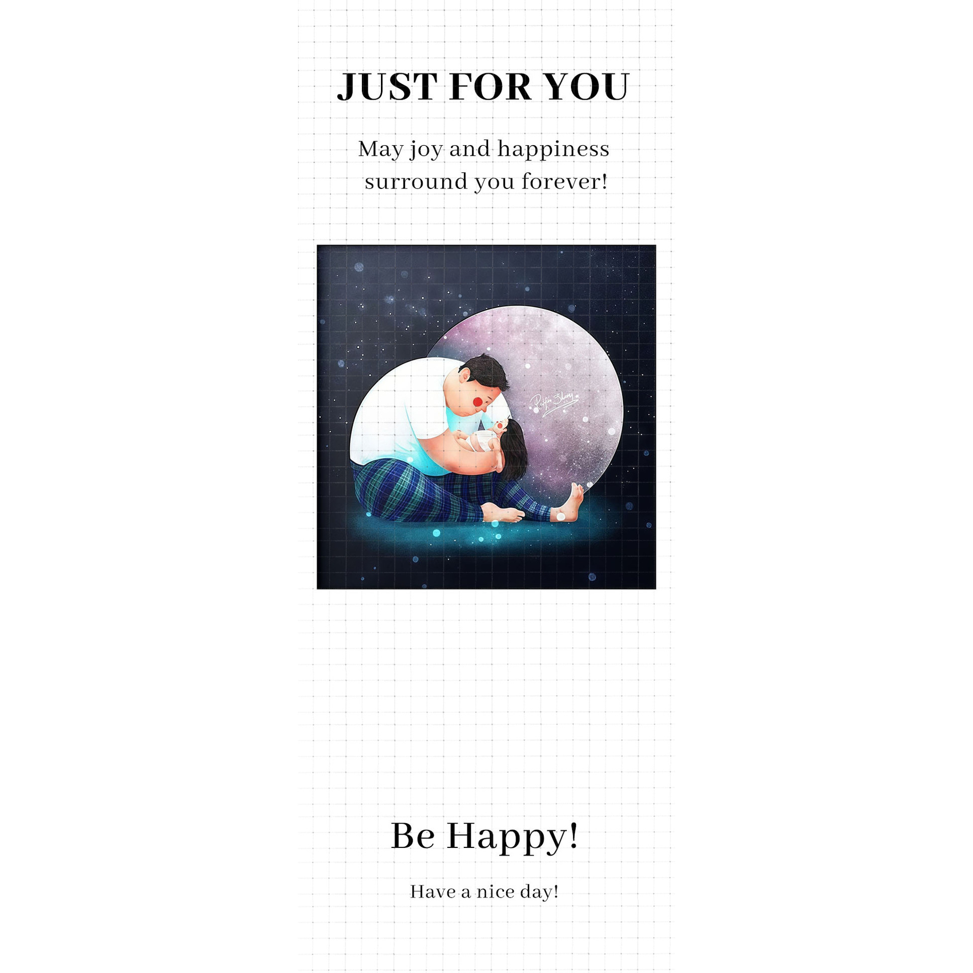 gytz5806父亲节通用迷你超大不干胶贴纸定制封口贴空白可手写