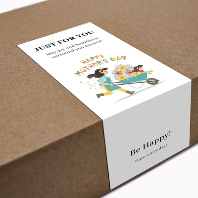 gytz5555母亲节通用迷你超大不干胶贴纸定制封口贴空白可手写包装