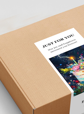 gytz5939生日通用迷你超大不干胶贴纸定制封口贴空白可手写包装