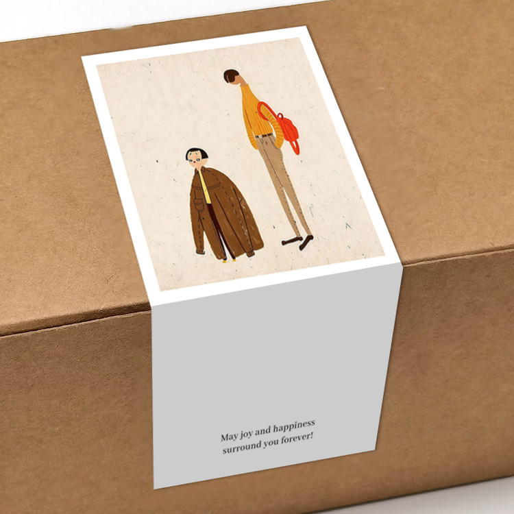 gytz5703父亲节通用迷你超大不干胶贴纸定制封口贴空白可手写