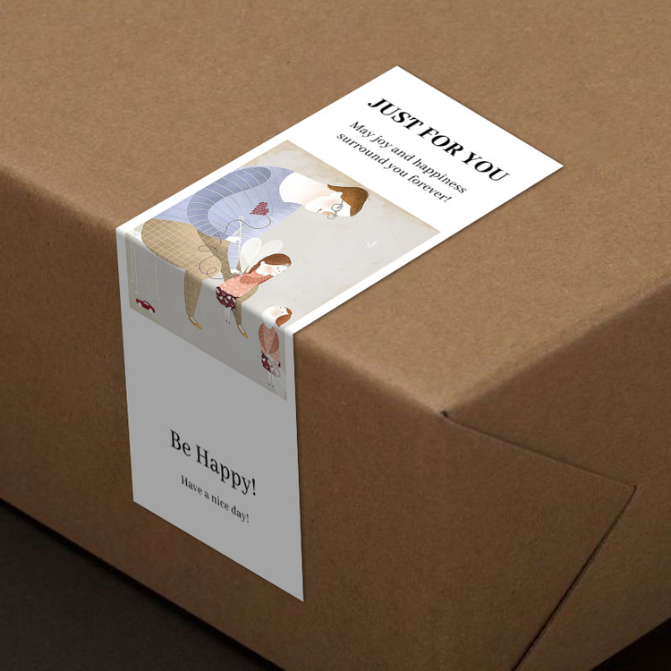 gytz5711父亲节通用迷你超大不干胶贴纸定制封口贴空白可手写