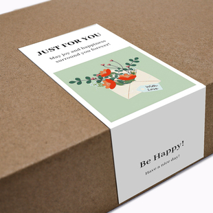 gytz5558母亲节通用迷你超大不干胶贴纸定制封口贴空白可手写包装