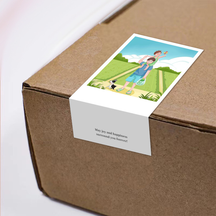 gytz5758父亲节通用迷你超大不干胶贴纸定制封口贴空白可手写