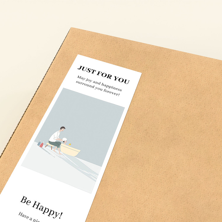 gytz5679父亲节通用迷你超大不干胶贴纸定制封口贴空白可手写