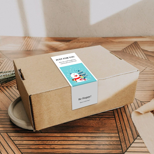 gytz3541跨境圣诞节通用迷你超大不干胶贴纸定制封口贴空白可手写