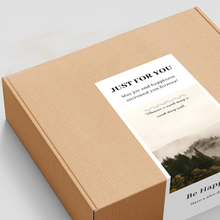 gytz6802高级感森系唯美插画ins极简约通用超大不干胶贴纸封口贴