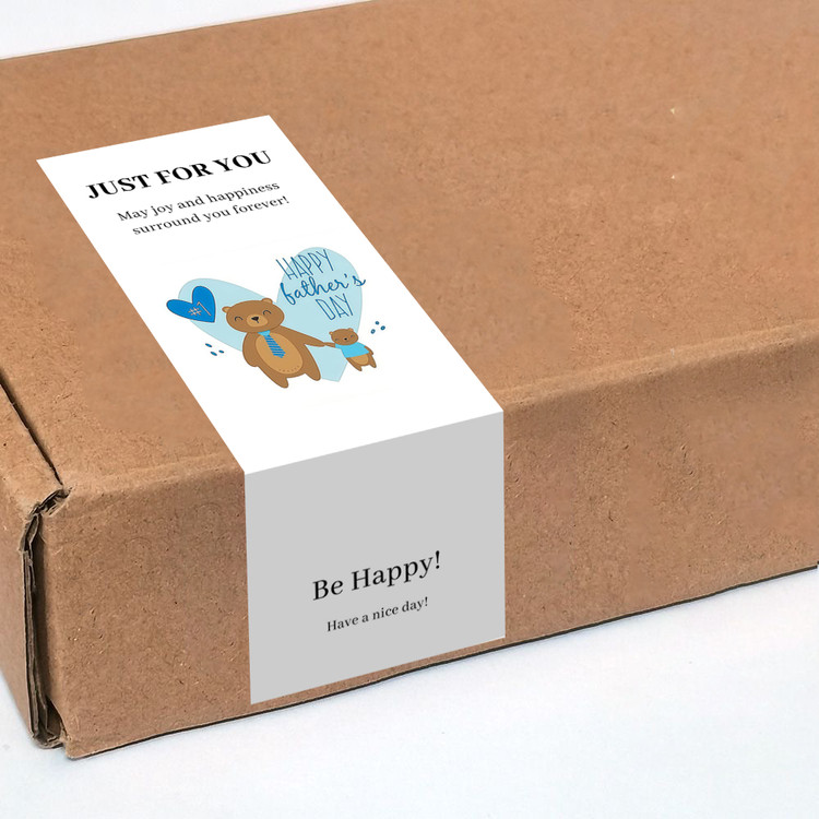 gytz5862父亲节通用迷你超大不干胶贴纸定制封口贴空白可手写