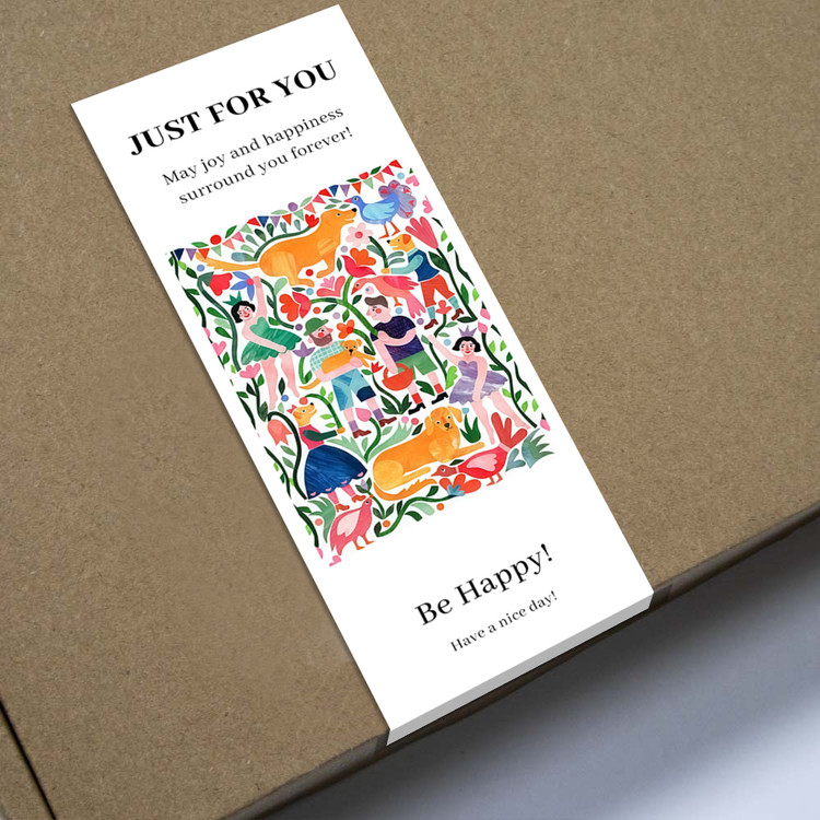 gytz712快乐微笑高级感森系唯美小清晰插画通用不干胶贴纸封口贴