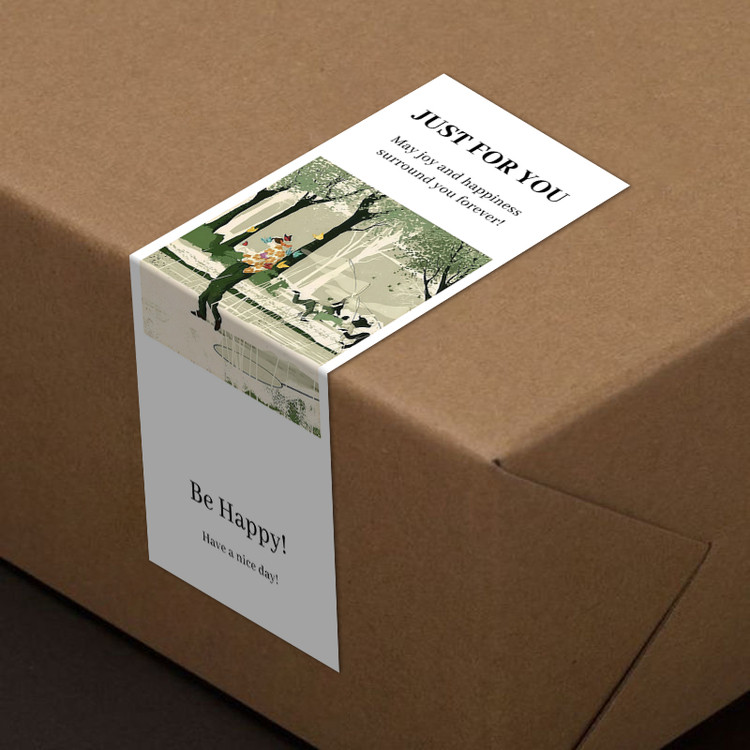 gytz5710父亲节通用迷你超大不干胶贴纸定制封口贴空白可手写