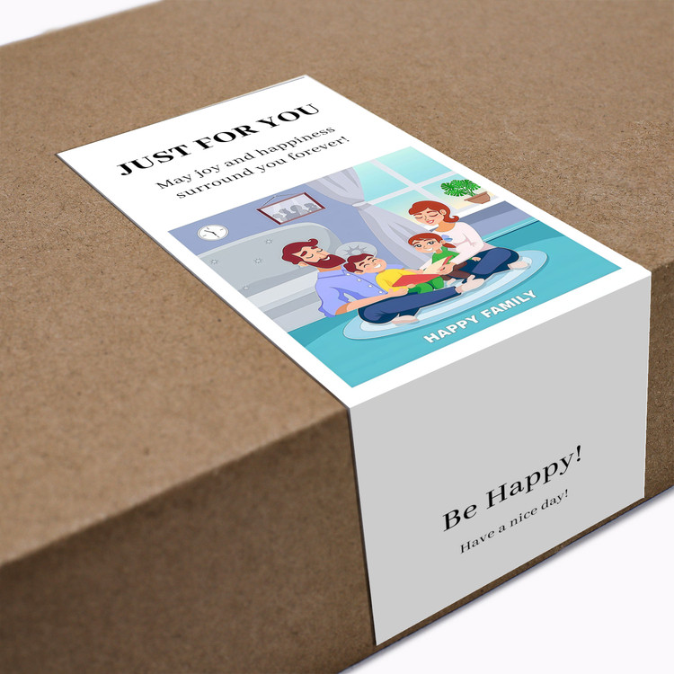 gytz5832父亲节通用迷你超大不干胶贴纸定制封口贴空白可手写