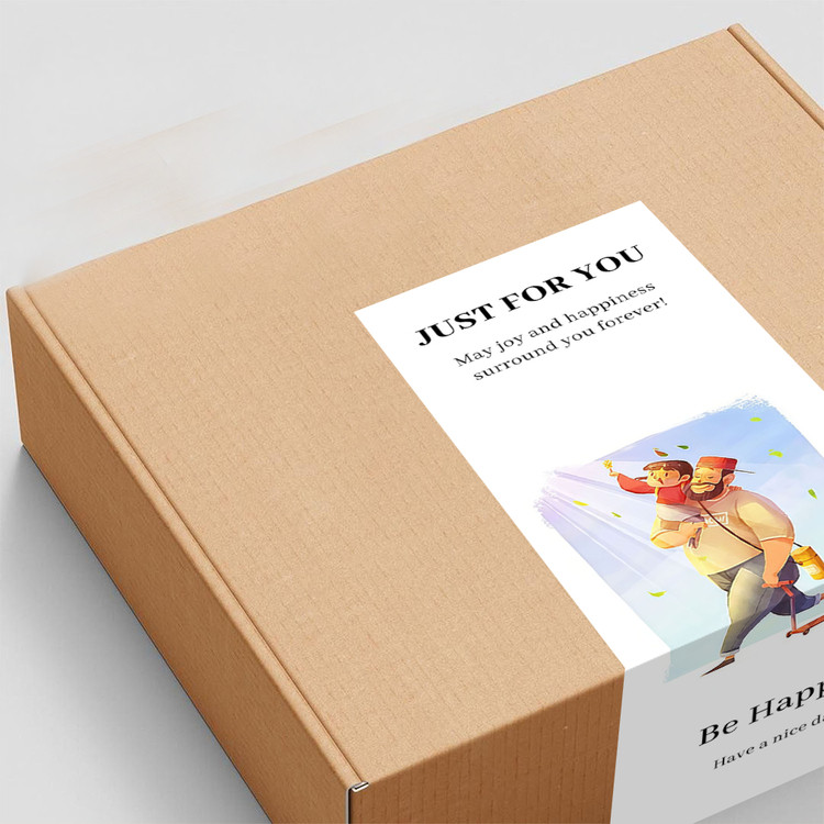 gytz5782父亲节通用迷你超大不干胶贴纸定制封口贴空白可手写