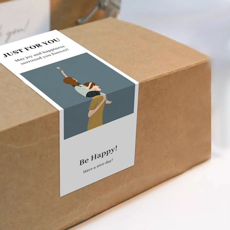 gytz5767父亲节通用迷你超大不干胶贴纸定制封口贴空白可手写